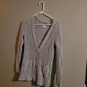 American Eagle Outfitters Cream Cardigan Sweater V-Neck Xs